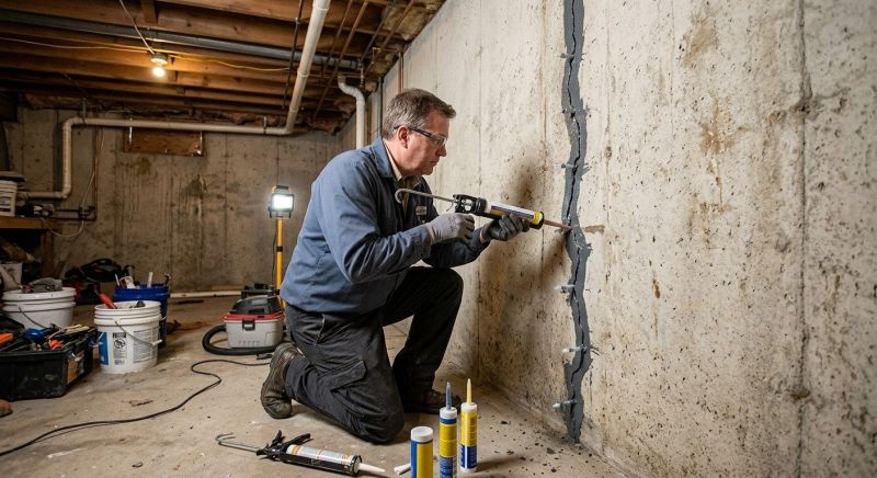 Basement Crack Repair in Santa Cruz County, CA