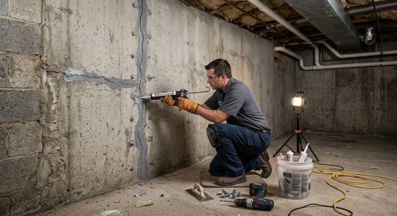 Basement Crack Repair in Santa Cruz County, CA