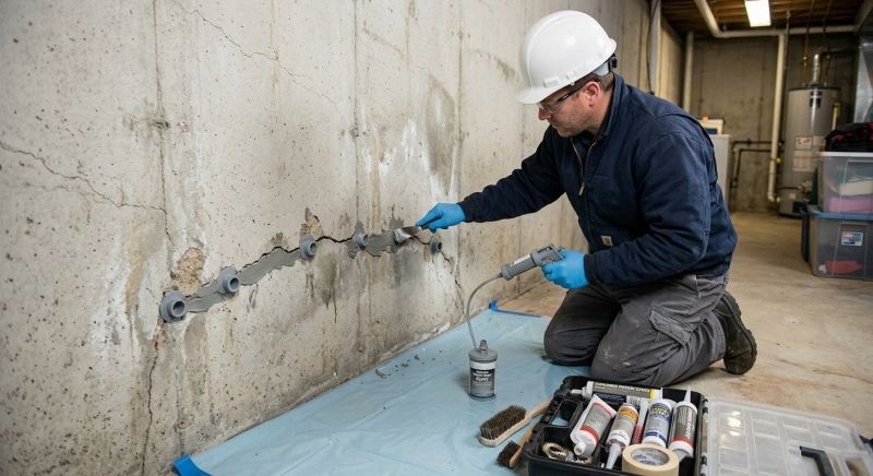 Basement Crack Repair in Santa Cruz County, CA
