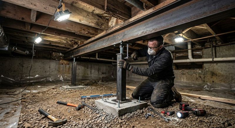 Crawlspace Structural Repair in Santa Cruz County, CA