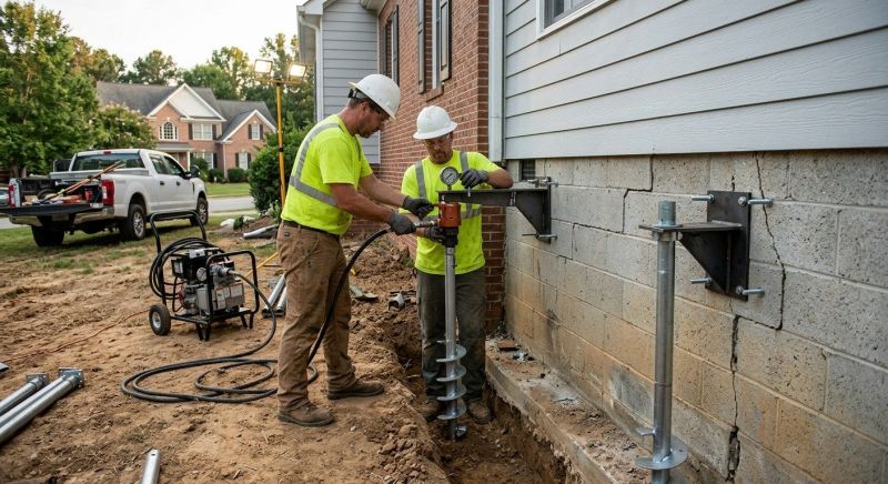 Helical Piers Installation in Santa Cruz County, CA