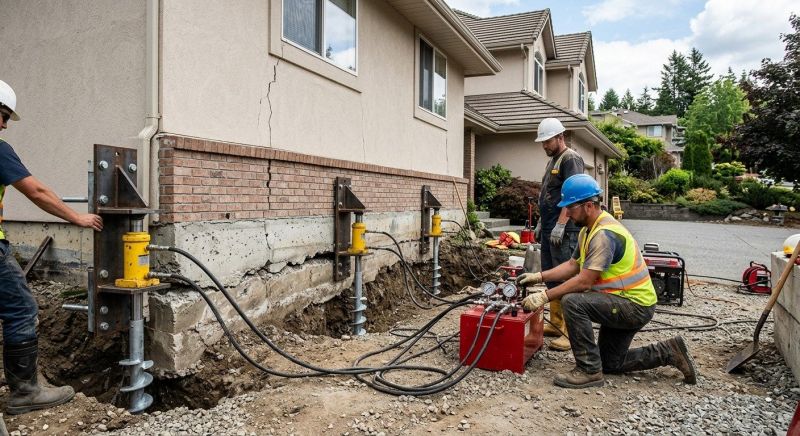 Sinking Foundation Lifting in Santa Cruz County, CA