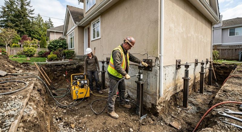 Sinking Foundation Repair in Santa Cruz County, CA